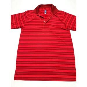 PGA tour men's golf polo stripped orange size small tee